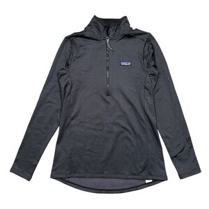 Patagonia R1 Daily 1/4 Zip Gray Fleece L/S Top Shirt Womens Medium